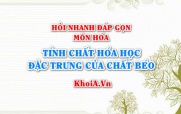 Tính chất hóa học đặc trưng của Chất Béo (Lipit) là gì? Hỏi nhanh đáp gọn môn Hóa